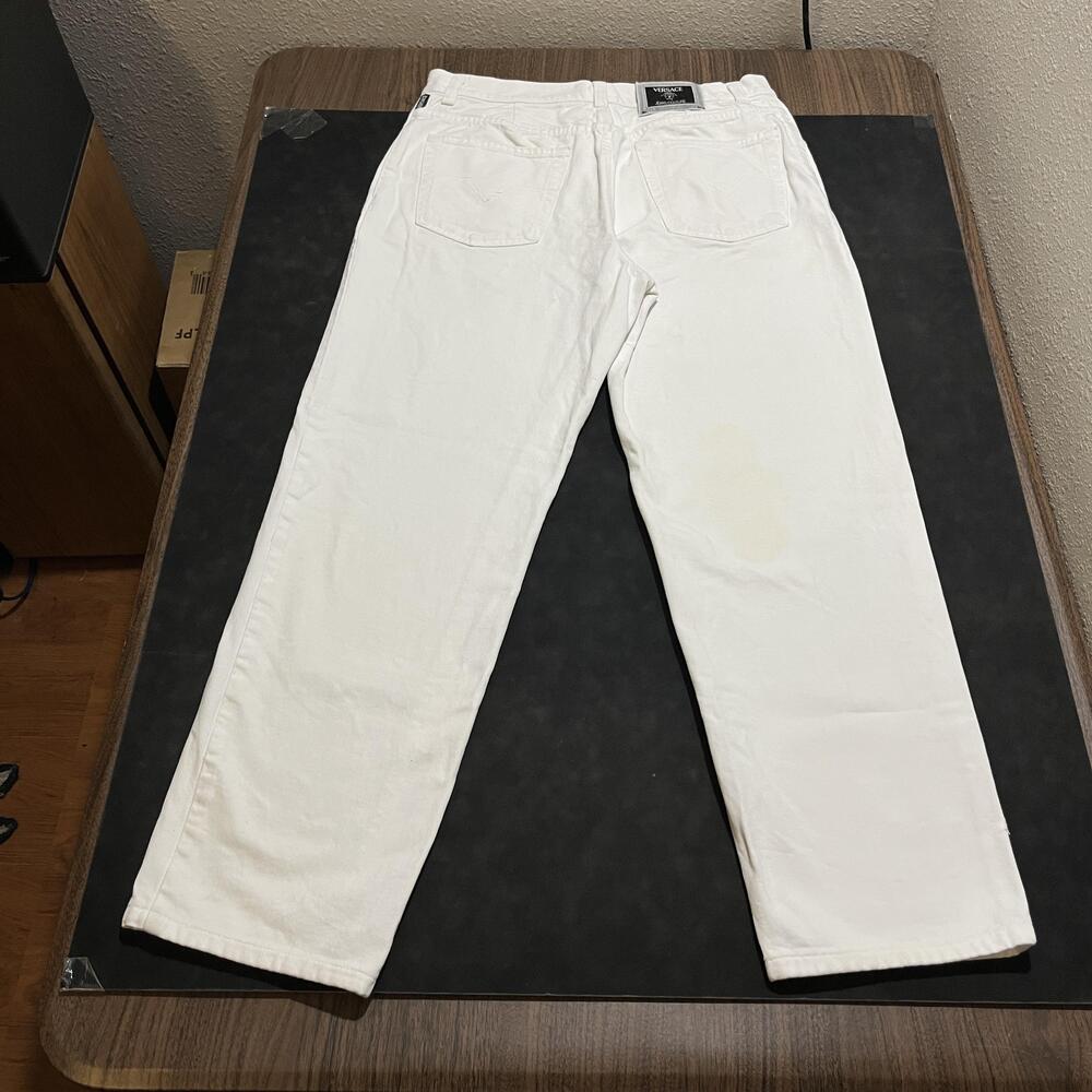 Vintage Versace Jeans Couture Jeans Mens 38 White Made Italy Designer 90s